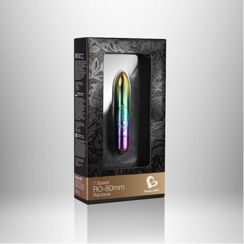 glont, Glont Vibrator Ro-80mm Rainbow, pasiune.ro