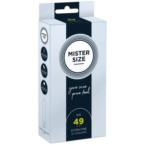 latex, Mister Size 49 Mm Condoms 10 Pieces, pasiune.ro