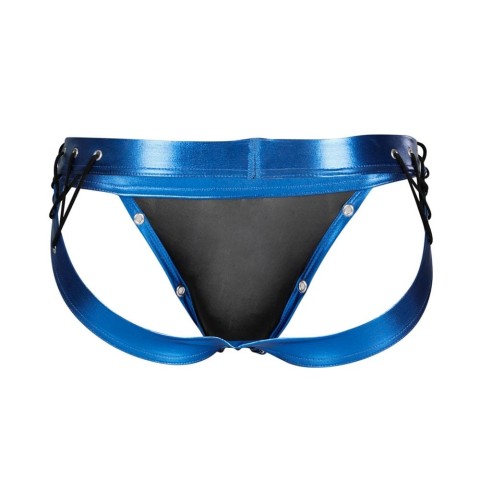 Cut4Men, Chiloti C4m Desire Jockstrap,  Blue Leatherette, Xl, pasiune.ro