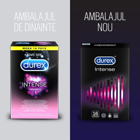 Prezervative, Prezervative Durex Intense Orgasmic 16 Bucati, pasiune.ro