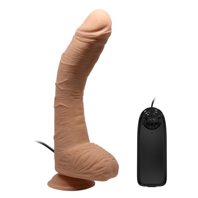 Vibrator Realistic Cu Telecomanda, Natural, 28 Cm