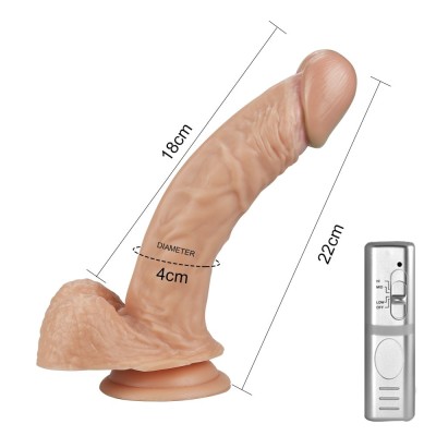 Vibrator Realistic Cu Ventuza Real Extreme Dildo, Natural, 21.5 Cm