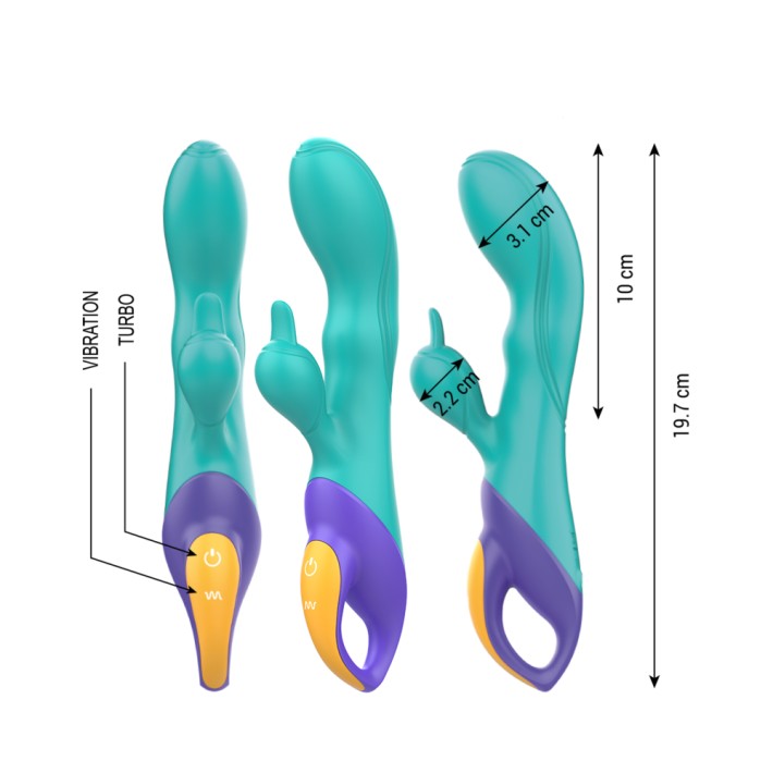 Vibrator Rabbit Fred Intense Turquaz 3