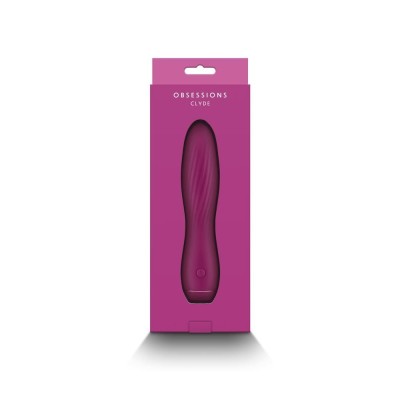 Vibrator Clasic Obsession Clyde, Roz Inchis, 17 Cm