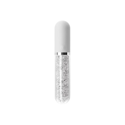 vibrator, Vibrator Clasic Stardust Charm, Alb, 16.5 Cm, pasiune.ro