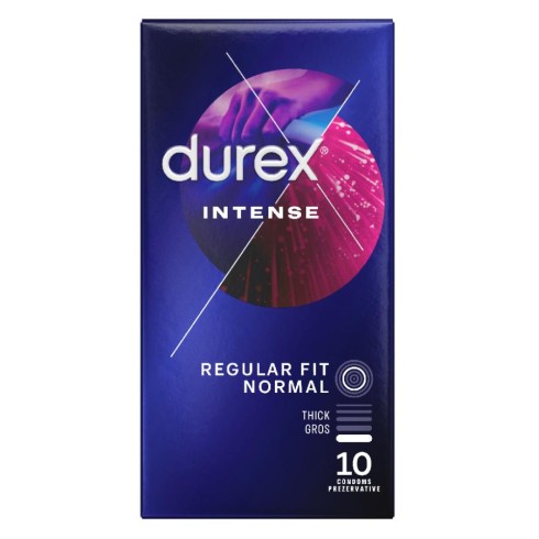 stripe, Prezervative Durex Intense Orgasmic 10 Bucati, pasiune.ro