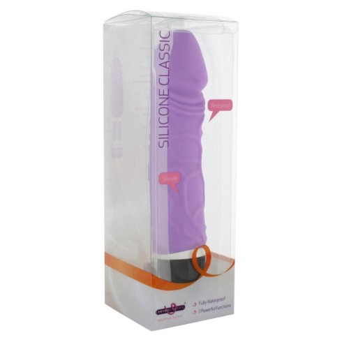 Vibrator Realistic Silicone Classic, Lila, 20 Cm