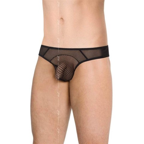 Lenjerie sexy barbati, Chiloti Tanga Tip Plasa, Negru, Xl, pasiune.ro
