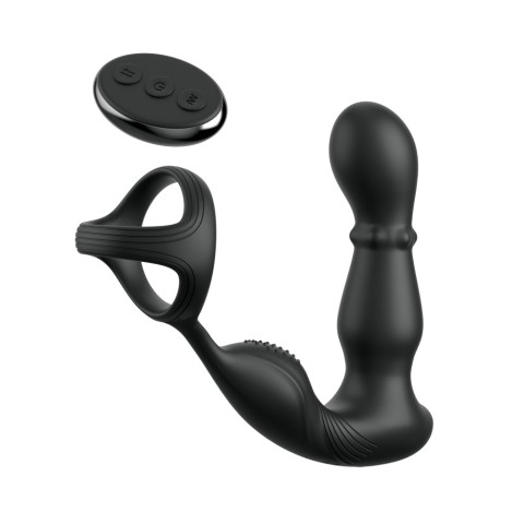 Jucarii Barbati, Stimulator Anal Cu Vibratii Si Inel Penis Anal Fantasy Elite Ass-gasm Slide & Glide, Negru, 11 Cm, pasiune.ro