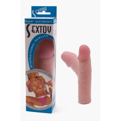 Dildo Clasic Flexibil, Natural, 15 Cm