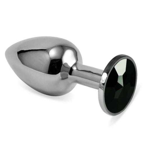 metal, Dop Anal Cu Bijuterie Rosebud Classic Metal, Negru, 6.5 Cm, pasiune.ro