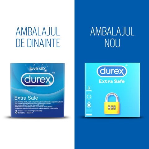 Prezervative, Prezervative Durex Extra Safe 3 Bucati, pasiune.ro