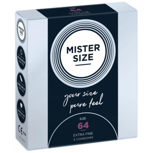latex, Mister Size 64 Mm Condoms 3 Pieces, pasiune.ro