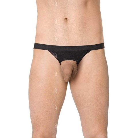 Lenjerie seducatoare intima dama, Chiloti Fantezie Mens Thong, Negru, Marime Universala, pasiune.ro