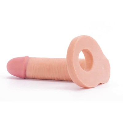 Strap-on Anal The Ultra Soft Double, Natural, 14 Cm