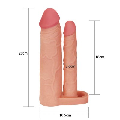 Extensie/manson Penis Dublu, Natural, +5 Cm