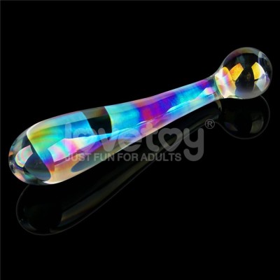Dildo Sticla Twilight Gleam Glass Dildo- Alluring Arc, Transparent, 17 Cm