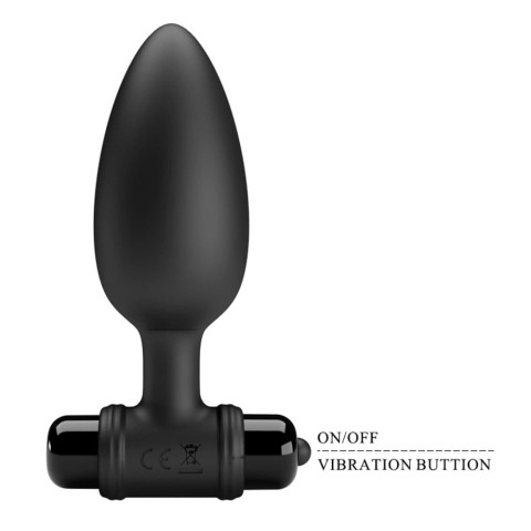 Vibratoare Anale, Dop Anal Cu Vibratii, Negru, 11.5 Cm, pasiune.ro