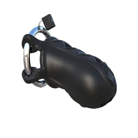 Stimulatoare, Cusca Pentru Penis/ Dispozitiv De Castitate Extreme Silicone Cock Blocker, Negru, pasiune.ro