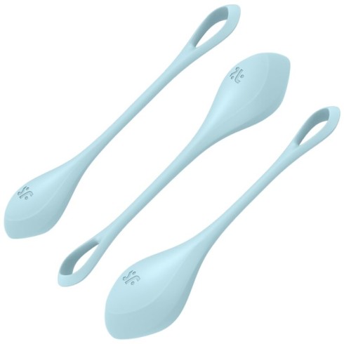 set, Bile Kegel Satisfyer Yoni Power 2 Blue, pasiune.ro