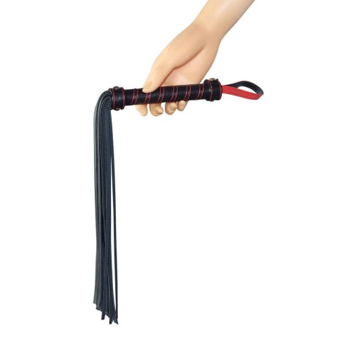 Bice si cravase sex, Bici Bondage Fetish Beginners Flogger, Negru+rosu, 45 Cm, pasiune.ro