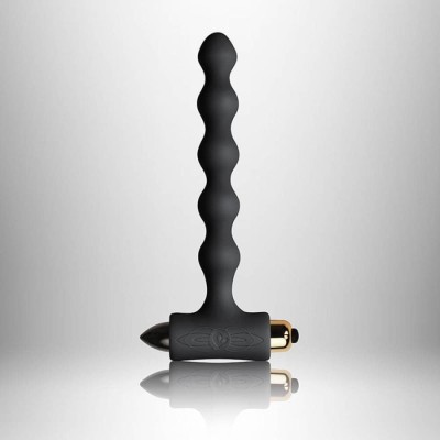 Vibrator Anal Pearls Petite Sensations, Negru, 17 Cm