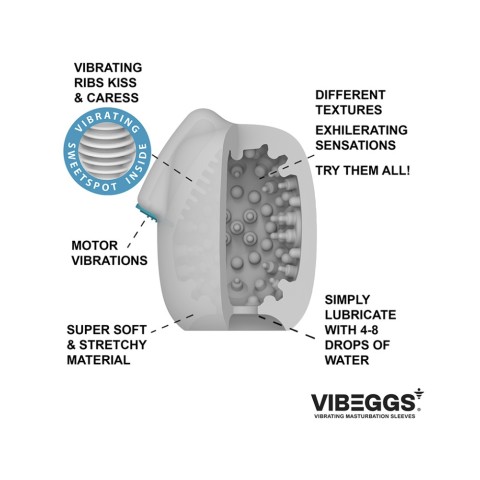 VIBEGGS, Masturbator Cu Vibratii De Unica Folosinta Naughty Nubs, pasiune.ro