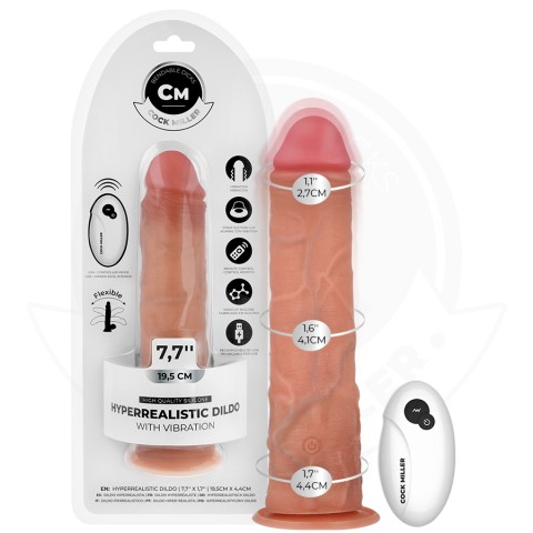 Cock Miller, Vibrator Realist Cock Miller Cu Ventuza Si Telecomanda, 19.5 Cm, pasiune.ro