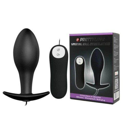 Vibratoare Anale, Dop Anal Cu Vibratii, Negru, 8.5 Cm, pasiune.ro