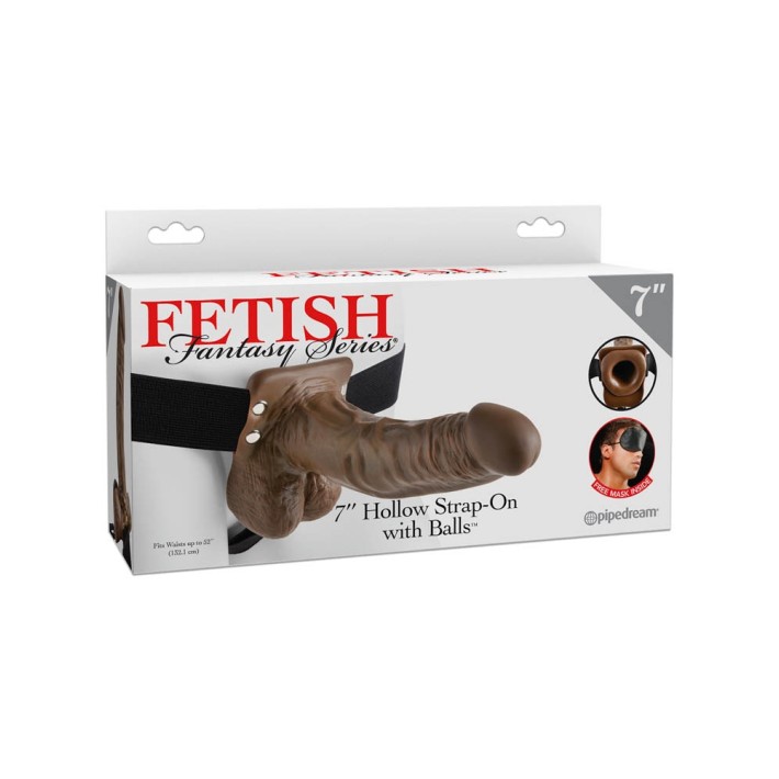 Strap-on/extensie Penis Cu Testicule, Brun, 17 Cm 4