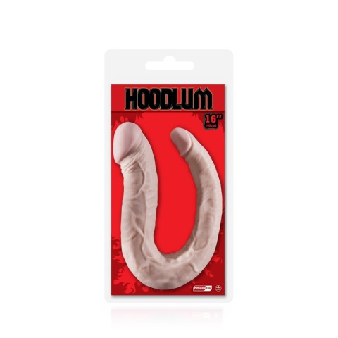 Dildouri Duble, Dildo Dublu Hoodlum U-shaped, Natural, 40.5 Cm, pasiune.ro