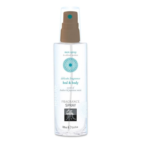 Shiatsu, Spray Afrodisiac Bed + Body Pentru Femei, Ambra + Menta Japoneza, 100 Ml, pasiune.ro