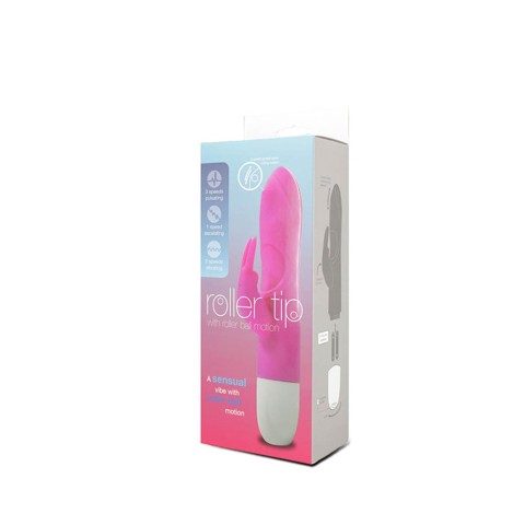 Outlet, Vibrator Rabbit Roller Tip, Roz, 14 Cm, pasiune.ro