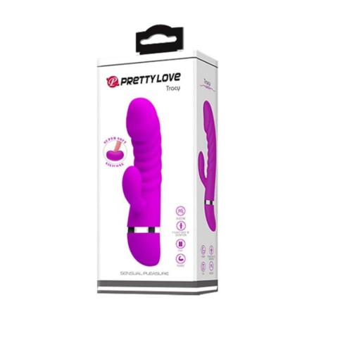 pretty, Vibrator Rabbit Tracy, Violet, 17.5 Cm, pasiune.ro