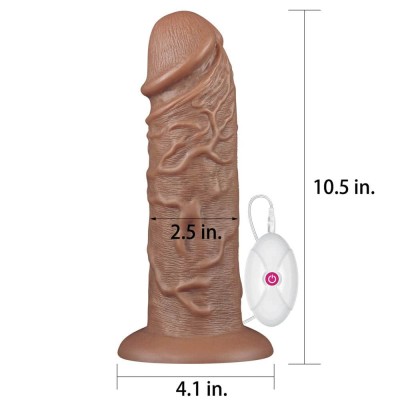 Vibrator Realistic Chubby, Brun, 26.5 Cm