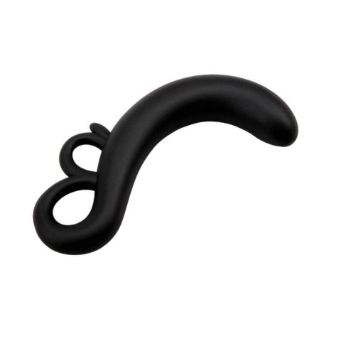 Jucarii Barbati, Dop Anal Two-finger G-spot Plug, Negru, 14 Cm, pasiune.ro