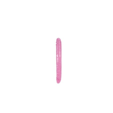 Dildouri Duble, Dildo Dublu Pliable Double Dong, Roz, 33 Cm, pasiune.ro