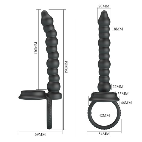 Pagina 2 - Bile Anale, Inel Penis Cu Bile Anale Dillion, Negru, 13 Cm, pasiune.ro