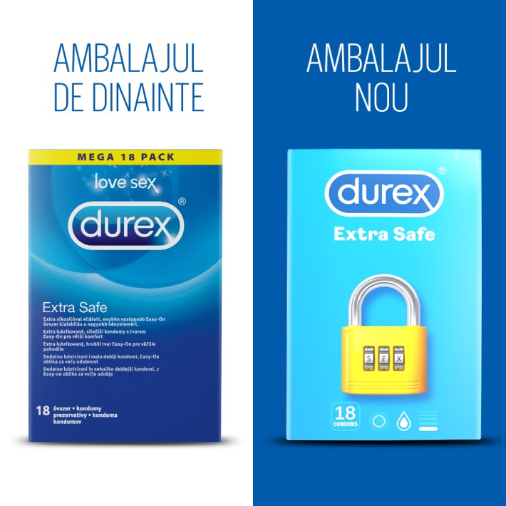 Prezervative Durex Extra Safe 18 Bucati