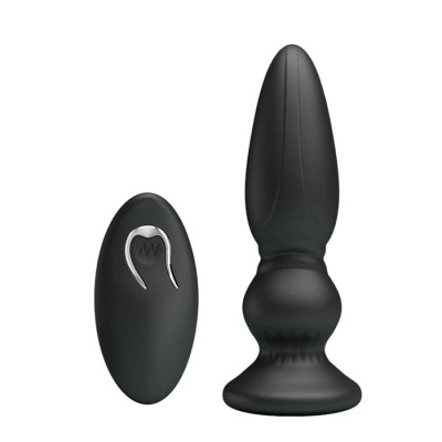 Dop Anal Cu Vibratii Mr. Play Super Power Ii, Negru, 12 Cm