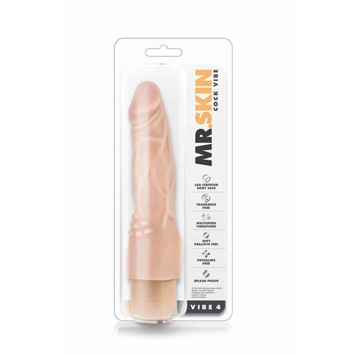 Vibrator Realistic Mr. Skin Cock Vibe, Natural, 20 Cm