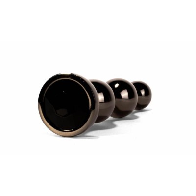 Dop Anal Cu Bijuterie Secret Shine Booty Call S, Metalic + Negru, 10.5 Cm