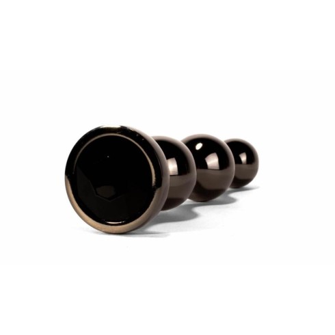 metal, Dop Anal Cu Bijuterie Secret Shine Booty Call S, Metalic + Negru, 10.5 Cm, pasiune.ro