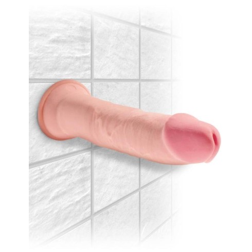 dildo, Dildo Clasic Cu Ventuza King Cock Triple Density, Natural, 22.5 Cm, pasiune.ro
