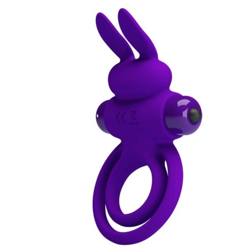 Inel Penis Cu Vibratii Si Rabbit, Albastru