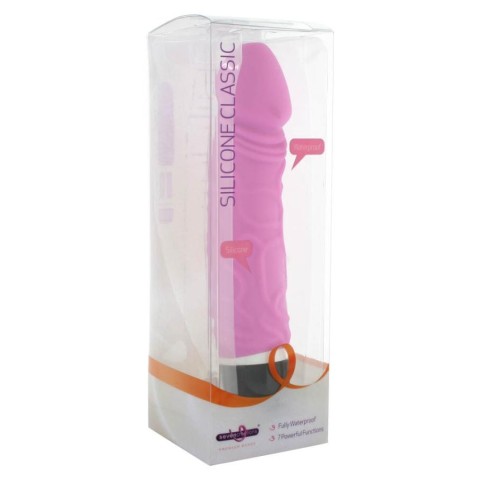 Vibratoare Realistice, Vibrator Realistic Silicone Classic, Roz, 20 Cm, pasiune.ro