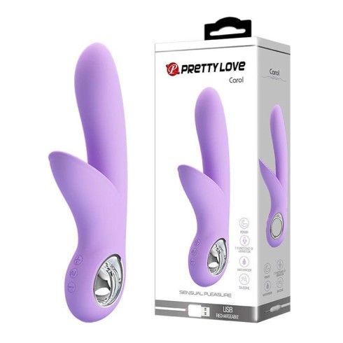 pretty, Vibrator Rabbit Carol, Lila, 19 Cm, pasiune.ro