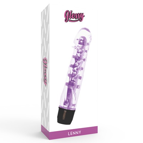 PASIUNE.ro, Vibrator Glossy Lenny Mov 14cm, pasiune.ro
