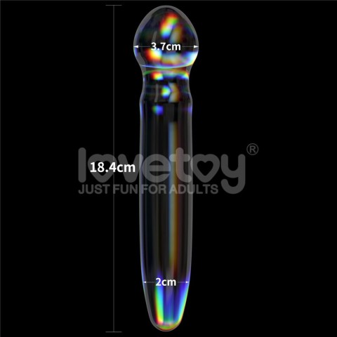 Dildouri Sticlametal, Dildo Sticla Twilight Gleam Glass Dildo- Prism Glass, Transparent, 18 Cm, pasiune.ro