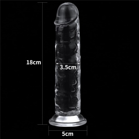 Lovetoys, Dildo Realistic Cu Ventuza, Transparent, 17.8 Cm, pasiune.ro